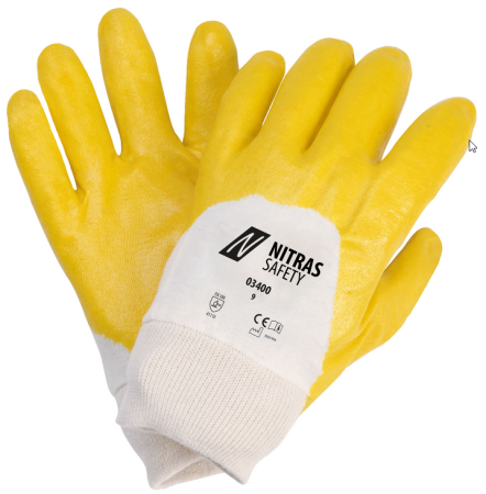 NITRAS 03400 Nitrilhandschuhe | EN 388 zertifiziert, öl- & abriebfest